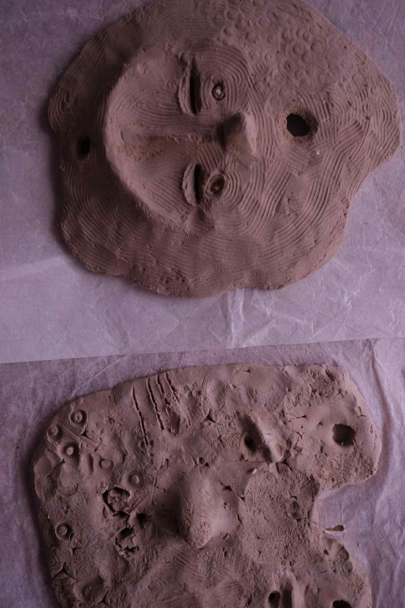 Civic Gallery 企画展 ワークショップ 粘土で顔をつくってみよう1